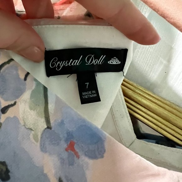 Pink floral A-line formal dress - Picture 4 of 4